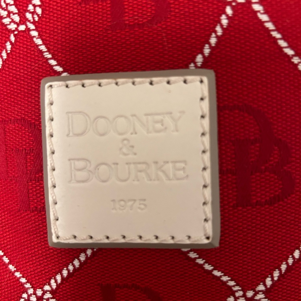 Dooney & Bourke Red Logo Canvas Shoulder Bag - Picture 5 of 10